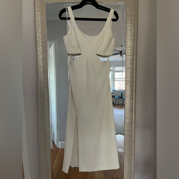 Cinq A Sept white midi dress, like new, size 8 - Picture 5 of 6